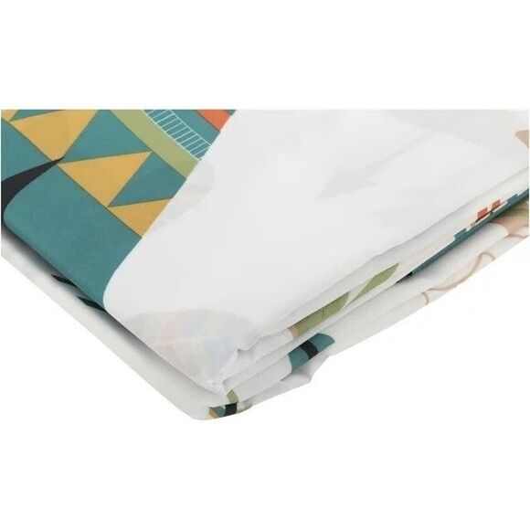 Woodland Animals Shower Curtain Fabric Hedgehog Fox Teepee Rabbit Arrows NEW - Picture 5 of 6